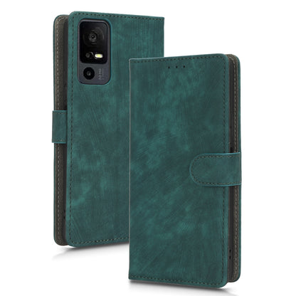 RFID Blocking Wallet Cover for TCL 40 X / 40 XE , PU Leather Stand Phone Case with Strap