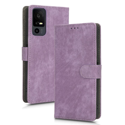 RFID Blocking Wallet Cover for TCL 40 X / 40 XE , PU Leather Stand Phone Case with Strap