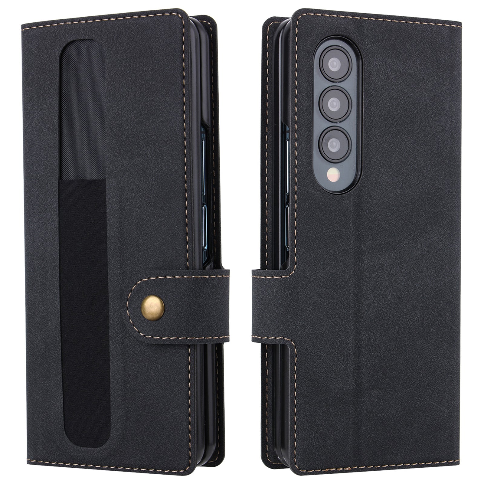 VILI PR Series For Samsung Galaxy Z Fold4 5G Stand Wallet Case Anti-Scratch PU Leather+PC Phone Cover