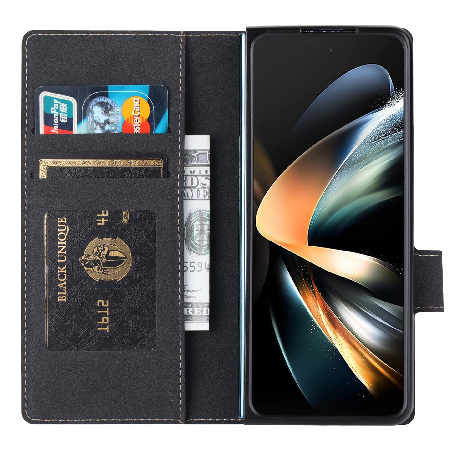VILI PR Series For Samsung Galaxy Z Fold4 5G Stand Wallet Case Anti-Scratch PU Leather+PC Phone Cover