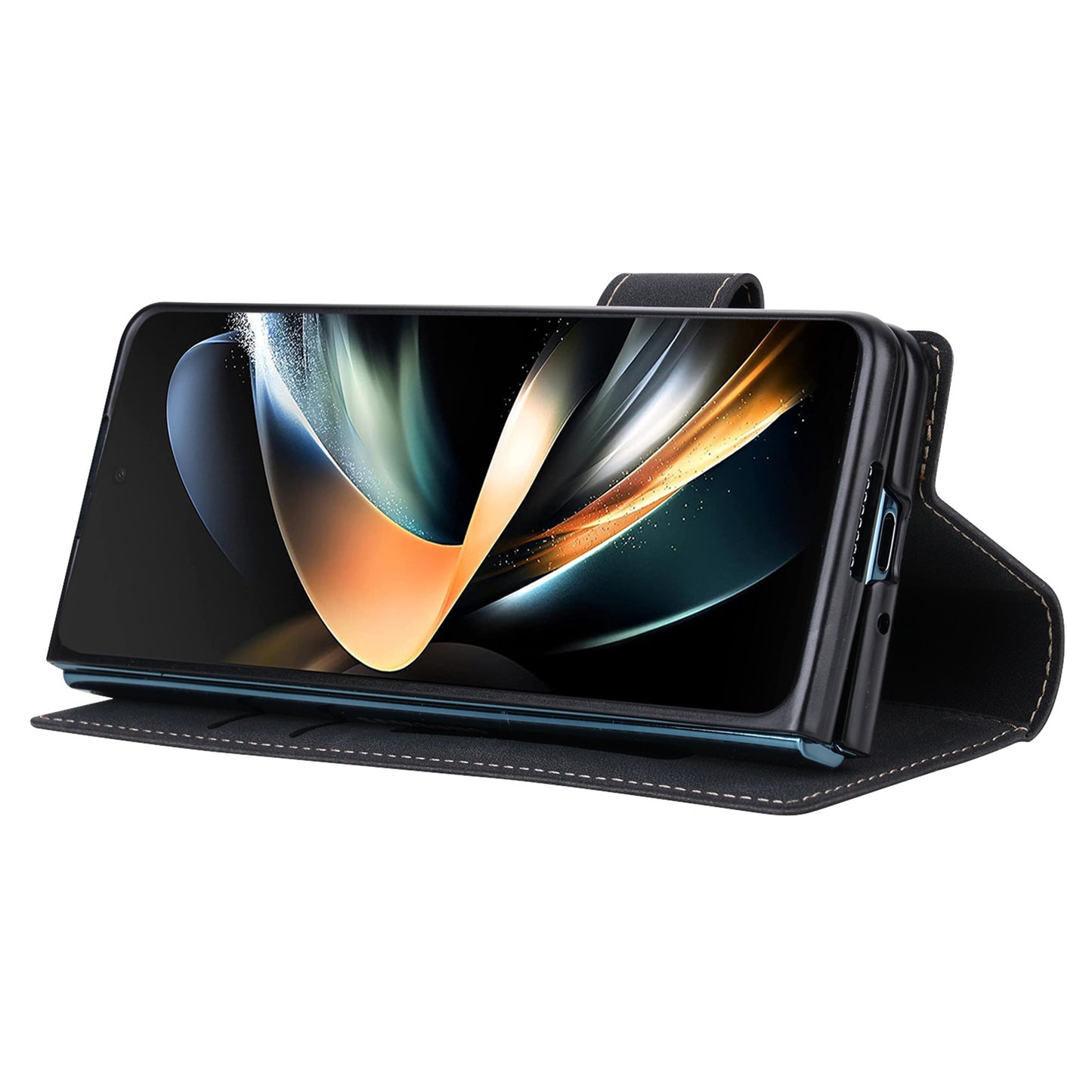 VILI PR Series For Samsung Galaxy Z Fold4 5G Stand Wallet Case Anti-Scratch PU Leather+PC Phone Cover