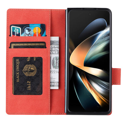 VILI PR Series For Samsung Galaxy Z Fold4 5G Stand Wallet Case Anti-Scratch PU Leather+PC Phone Cover