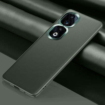 Metal Lens Protection Case for Honor 90 Pro , PU Leather Coated TPU+PC Phone Cover (2nd Gen)