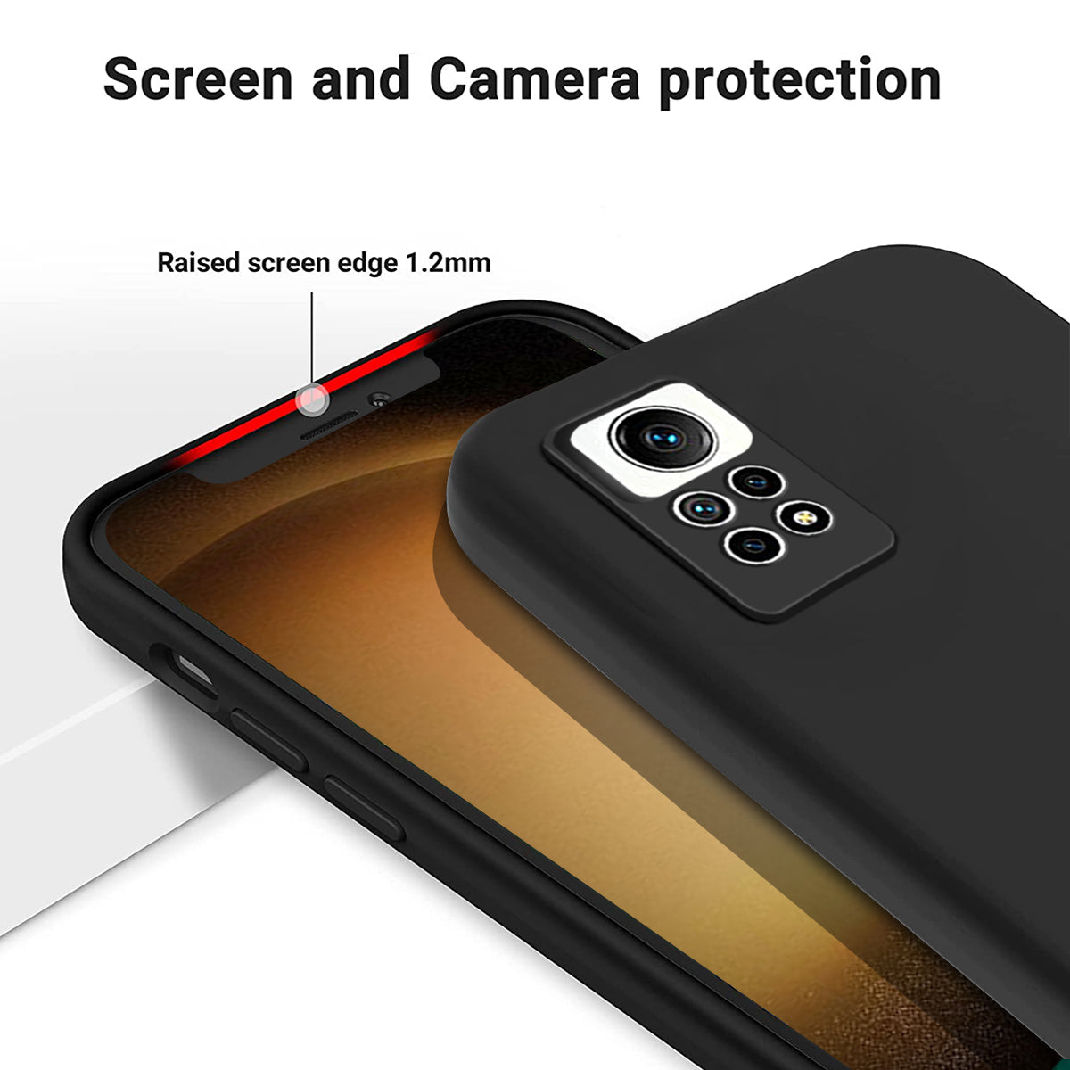 For Xiaomi Redmi Note 12 Pro 4G Liquid Silicone Drop-proof Cover Soft Lining Phone Case