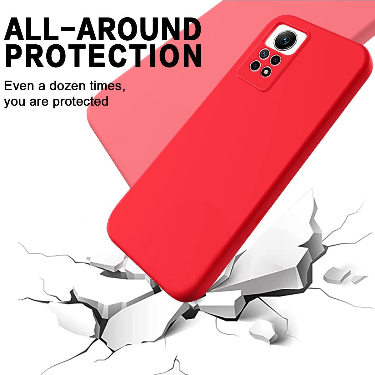For Xiaomi Redmi Note 12 Pro 4G Liquid Silicone Drop-proof Cover Soft Lining Phone Case