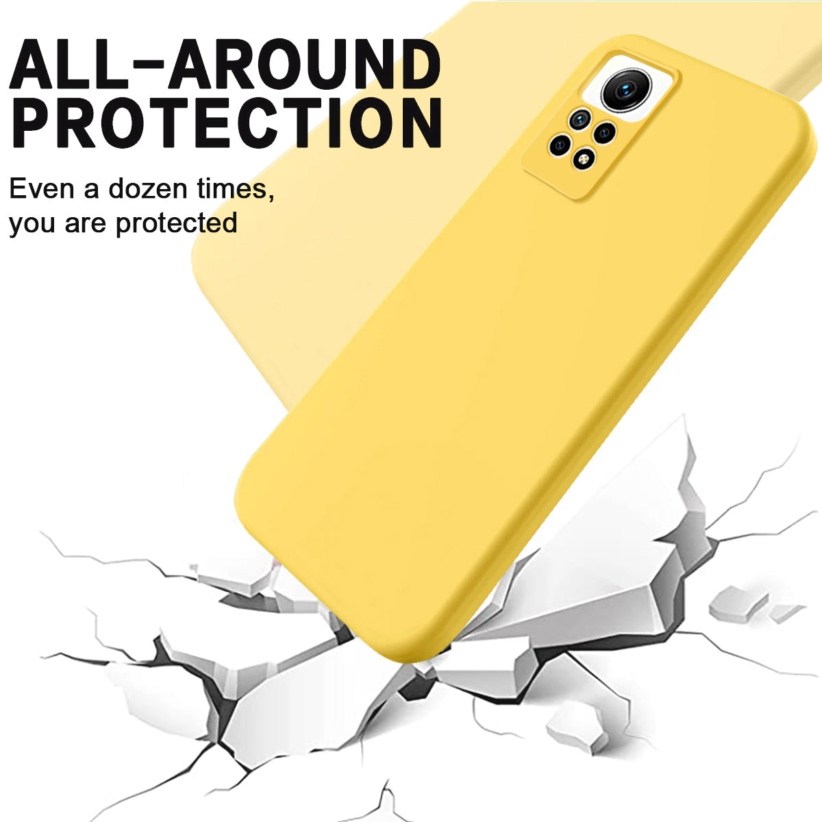 For Xiaomi Redmi Note 12 Pro 4G Liquid Silicone Drop-proof Cover Soft Lining Phone Case