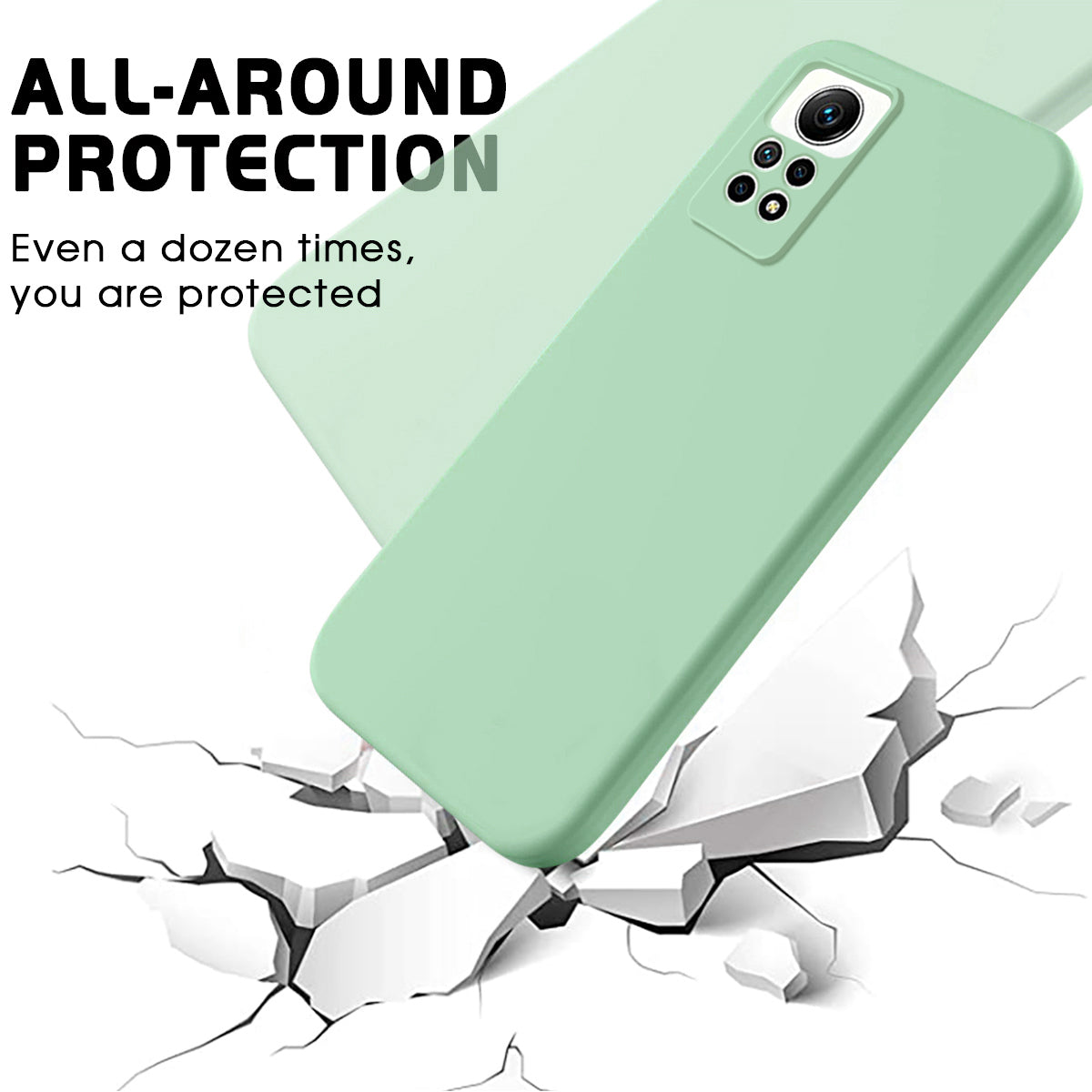 For Xiaomi Redmi Note 12 Pro 4G Liquid Silicone Drop-proof Cover Soft Lining Phone Case