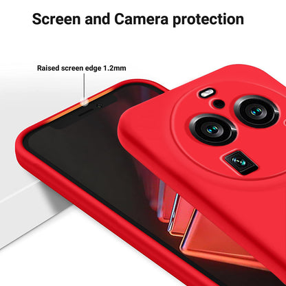 For Oppo Find X6 Pro Liquid Silicone Cover Soft Lining Shockproof Phone Case