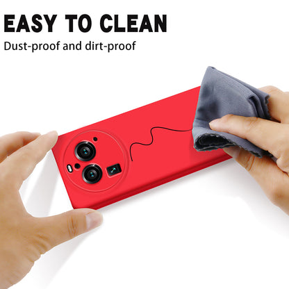 For Oppo Find X6 Pro Liquid Silicone Cover Soft Lining Shockproof Phone Case