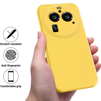 For Oppo Find X6 Pro Liquid Silicone Cover Soft Lining Shockproof Phone Case