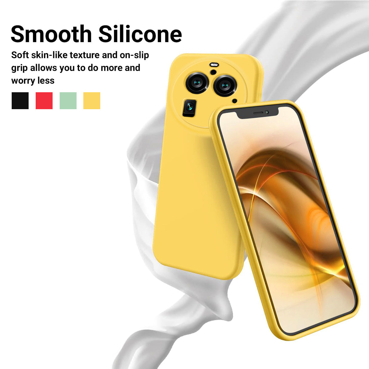 For Oppo Find X6 Pro Liquid Silicone Cover Soft Lining Shockproof Phone Case