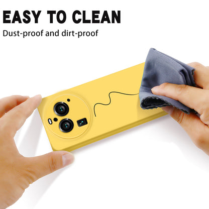 For Oppo Find X6 Pro Liquid Silicone Cover Soft Lining Shockproof Phone Case