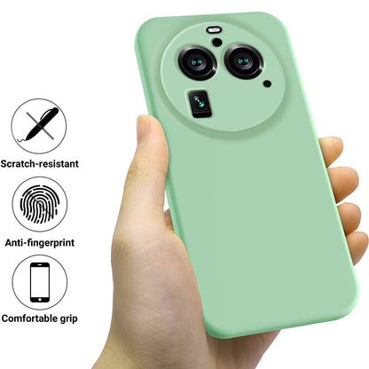 For Oppo Find X6 Pro Liquid Silicone Cover Soft Lining Shockproof Phone Case