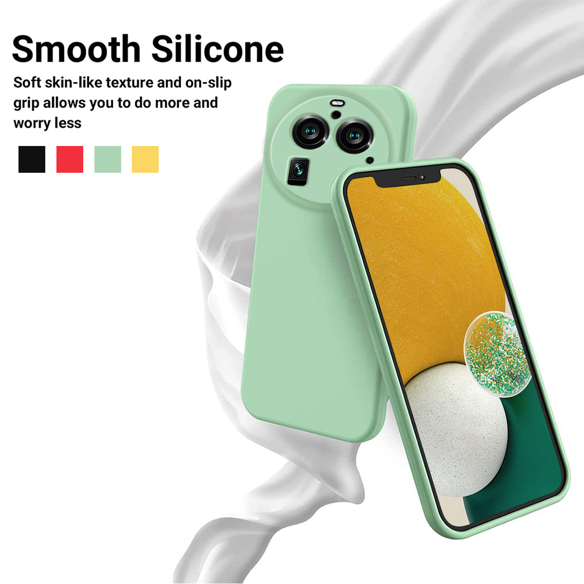 For Oppo Find X6 Pro Liquid Silicone Cover Soft Lining Shockproof Phone Case