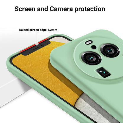 For Oppo Find X6 Pro Liquid Silicone Cover Soft Lining Shockproof Phone Case