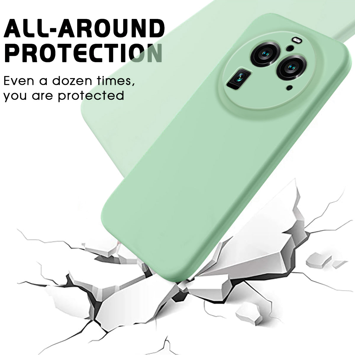 For Oppo Find X6 Pro Liquid Silicone Cover Soft Lining Shockproof Phone Case