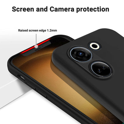 For Tecno Camon 20 Pro 4G Soft Lining Liquid Silicone Phone Case Drop-proof Back Cover