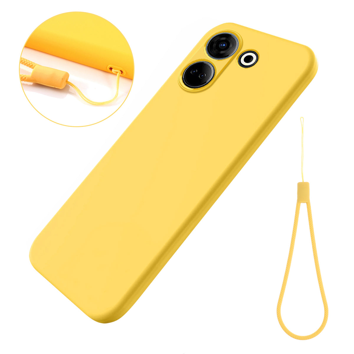 For Tecno Camon 20 Pro 4G Soft Lining Liquid Silicone Phone Case Drop-proof Back Cover