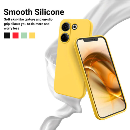 For Tecno Camon 20 Pro 4G Soft Lining Liquid Silicone Phone Case Drop-proof Back Cover
