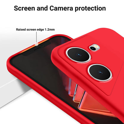 For Tecno Pova 5 4G Solid Color Liquid Silicone Phone Case Soft Lining Protection Cover
