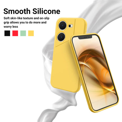 For Tecno Pova 5 4G Solid Color Liquid Silicone Phone Case Soft Lining Protection Cover