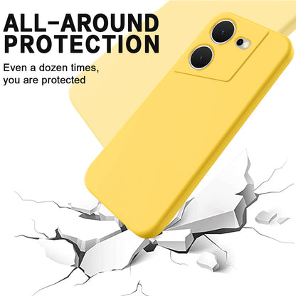 For Tecno Pova 5 4G Solid Color Liquid Silicone Phone Case Soft Lining Protection Cover