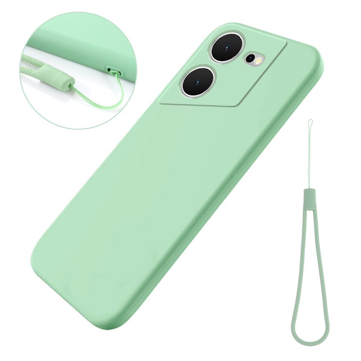 For Tecno Pova 5 4G Solid Color Liquid Silicone Phone Case Soft Lining Protection Cover