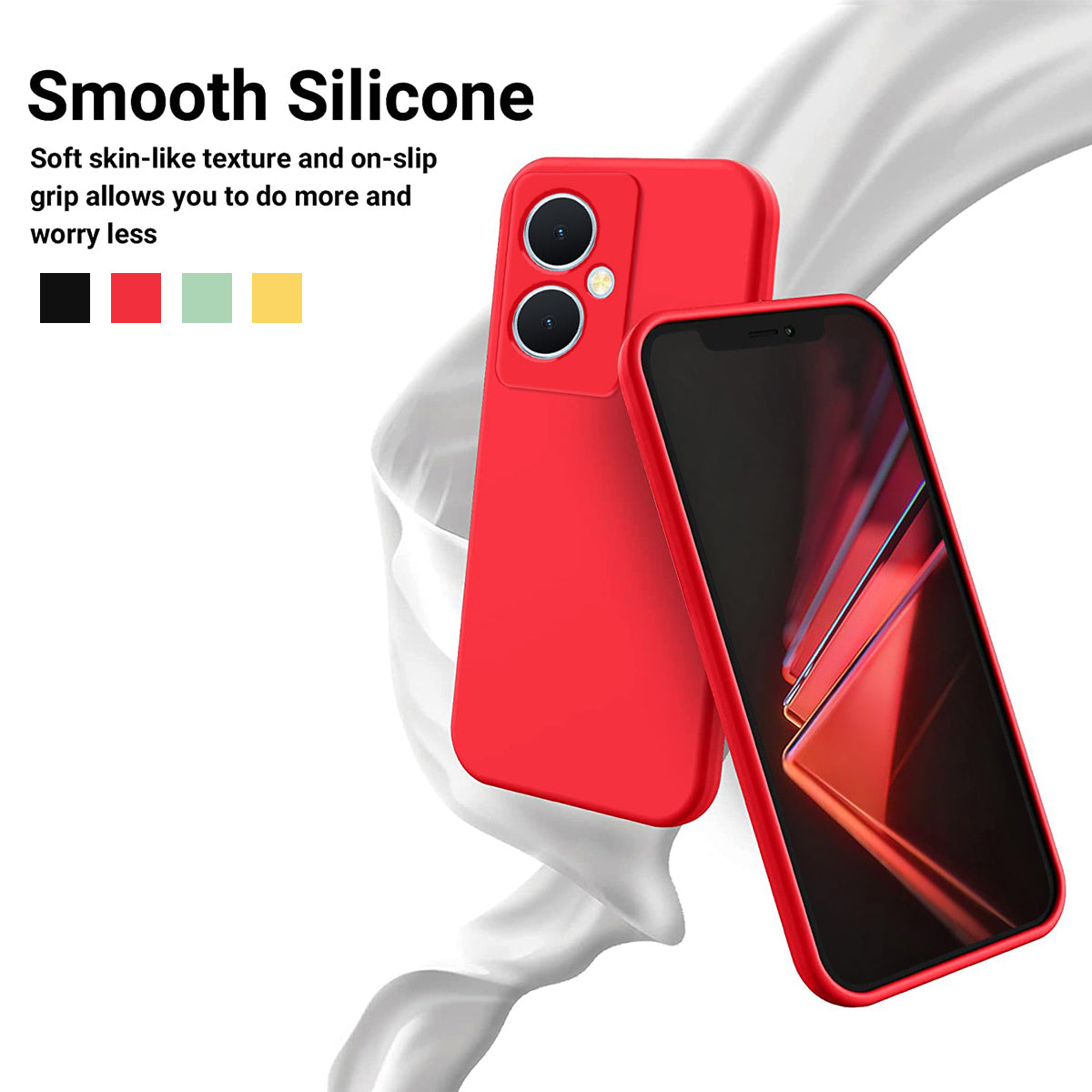 For vivo Y78+ 5G Soft Lining Anti-drop Cover Liquid Silicone Flexible Phone Case