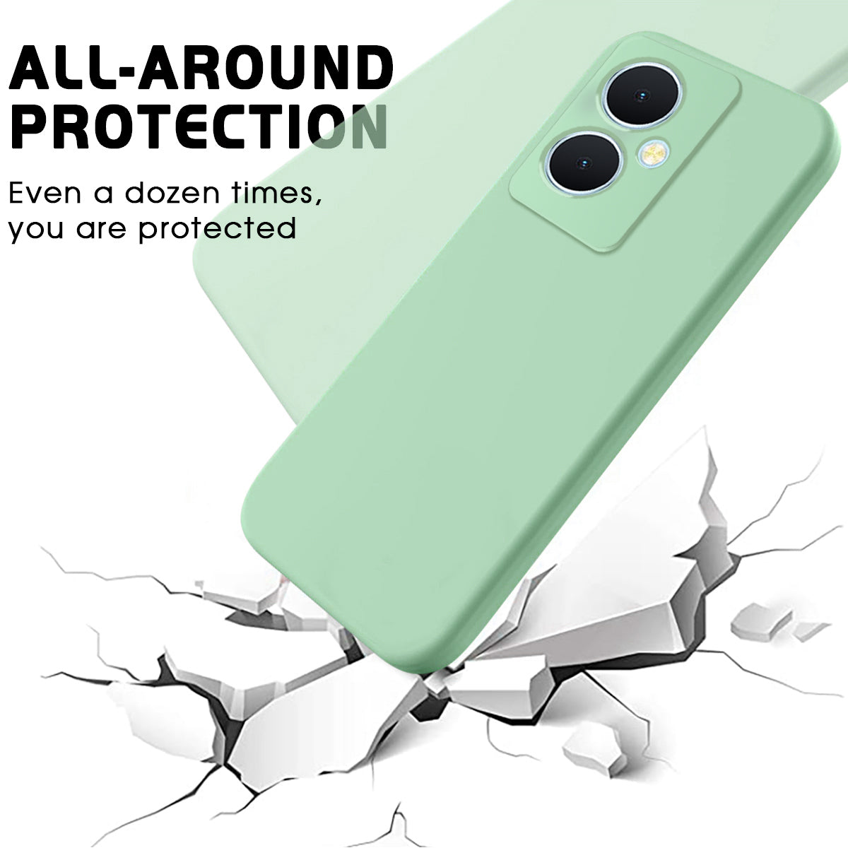 For vivo Y78+ 5G Soft Lining Anti-drop Cover Liquid Silicone Flexible Phone Case