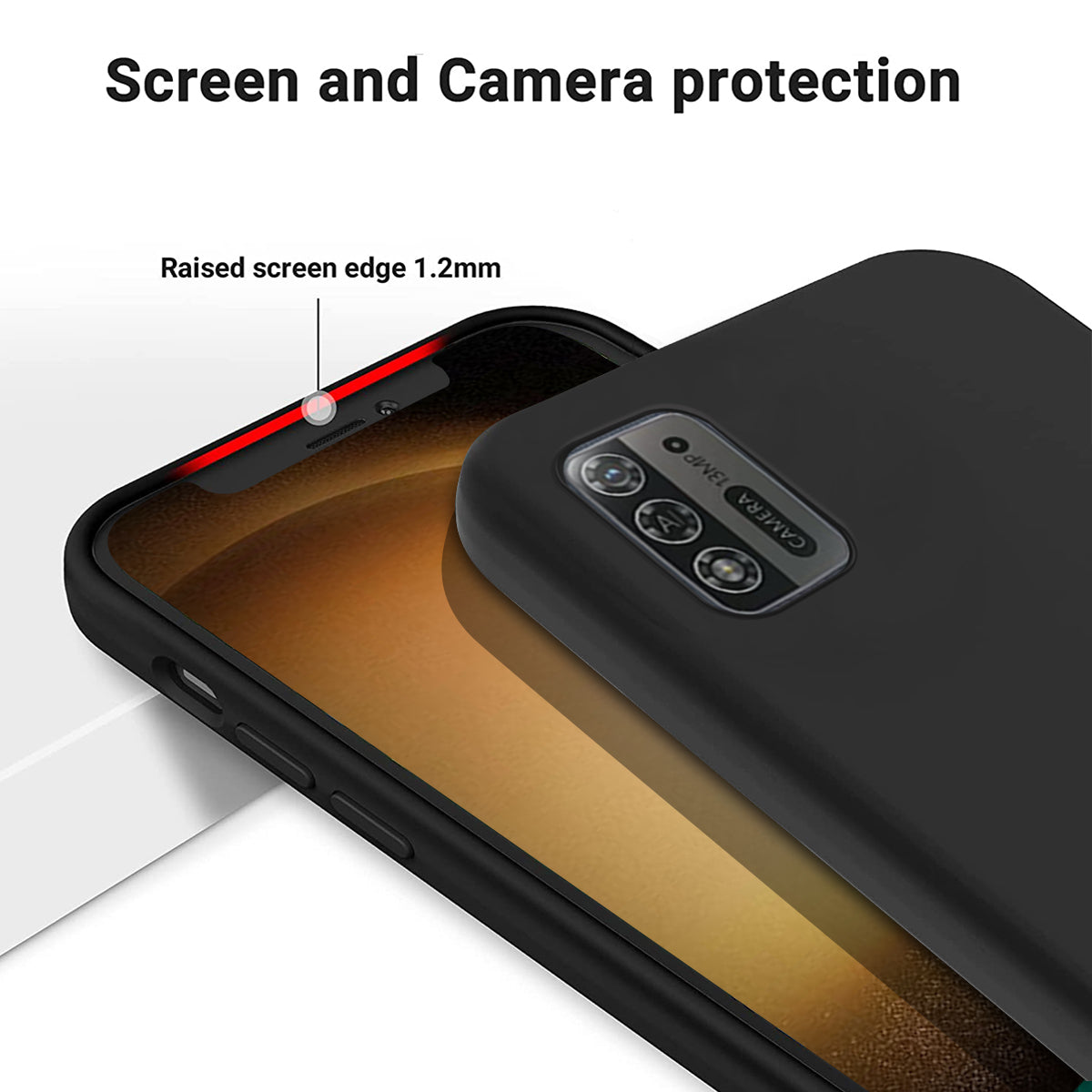 For ZTE Blade A52 Lite 4G Flexible Liquid Silicone Cover Soft Lining Drop-proof Phone Case