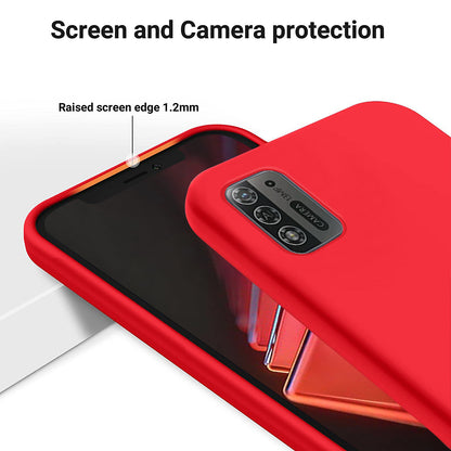 For ZTE Blade A52 Lite 4G Flexible Liquid Silicone Cover Soft Lining Drop-proof Phone Case