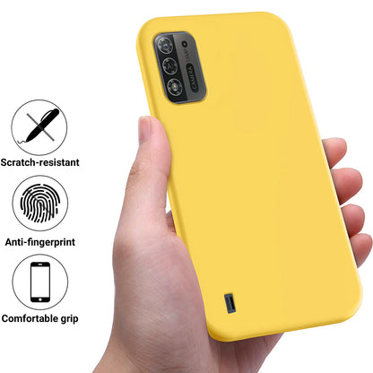 For ZTE Blade A52 Lite 4G Flexible Liquid Silicone Cover Soft Lining Drop-proof Phone Case