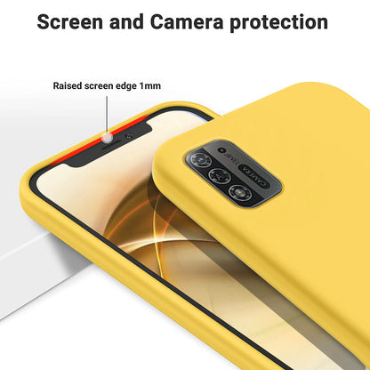 For ZTE Blade A52 Lite 4G Flexible Liquid Silicone Cover Soft Lining Drop-proof Phone Case