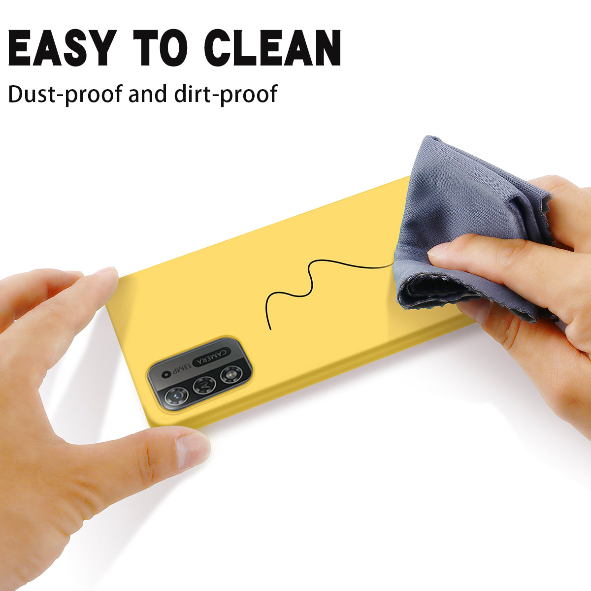 For ZTE Blade A52 Lite 4G Flexible Liquid Silicone Cover Soft Lining Drop-proof Phone Case