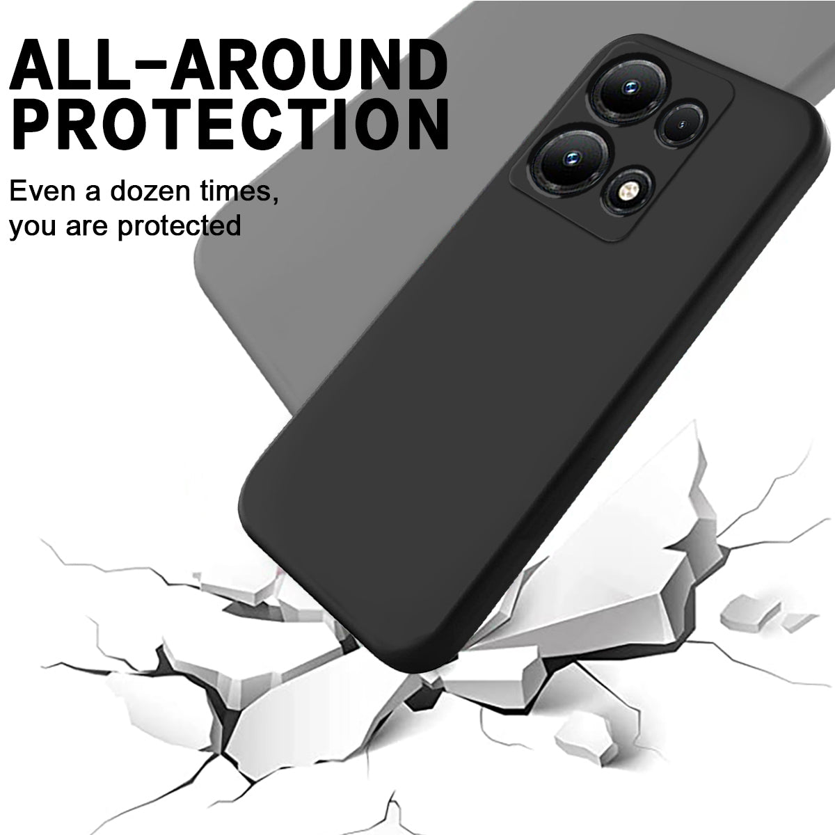 For Infinix Note 30i 4G Liquid Silicone Flexible Phone Case Soft Lining Protective Cover
