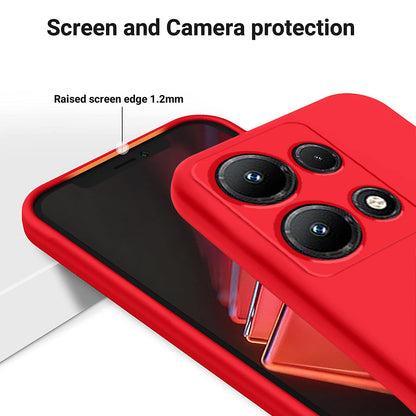 For Infinix Note 30i 4G Liquid Silicone Flexible Phone Case Soft Lining Protective Cover