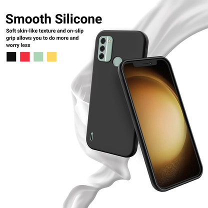 For Nokia C31 4G Liquid Silicone Smooth Back Cover Soft Lining Anti-scratch Phone Case