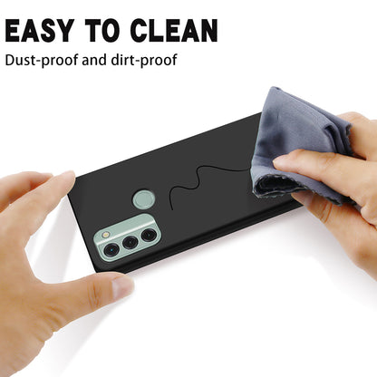 For Nokia C31 4G Liquid Silicone Smooth Back Cover Soft Lining Anti-scratch Phone Case