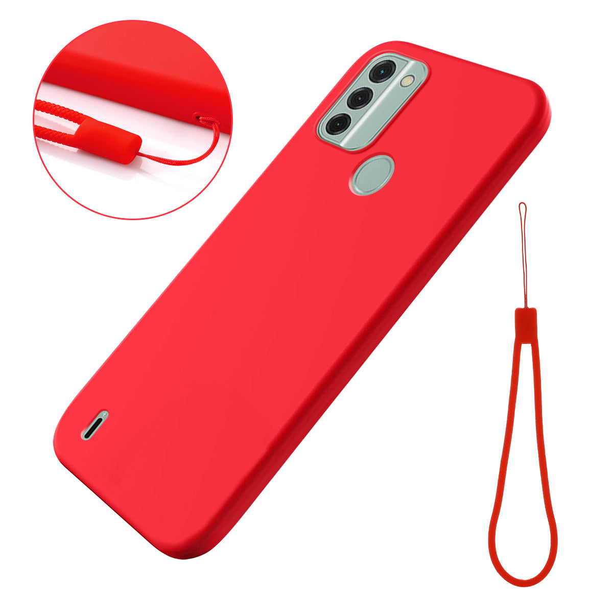 For Nokia C31 4G Liquid Silicone Smooth Back Cover Soft Lining Anti-scratch Phone Case