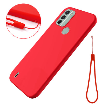 For Nokia C31 4G Liquid Silicone Smooth Back Cover Soft Lining Anti-scratch Phone Case