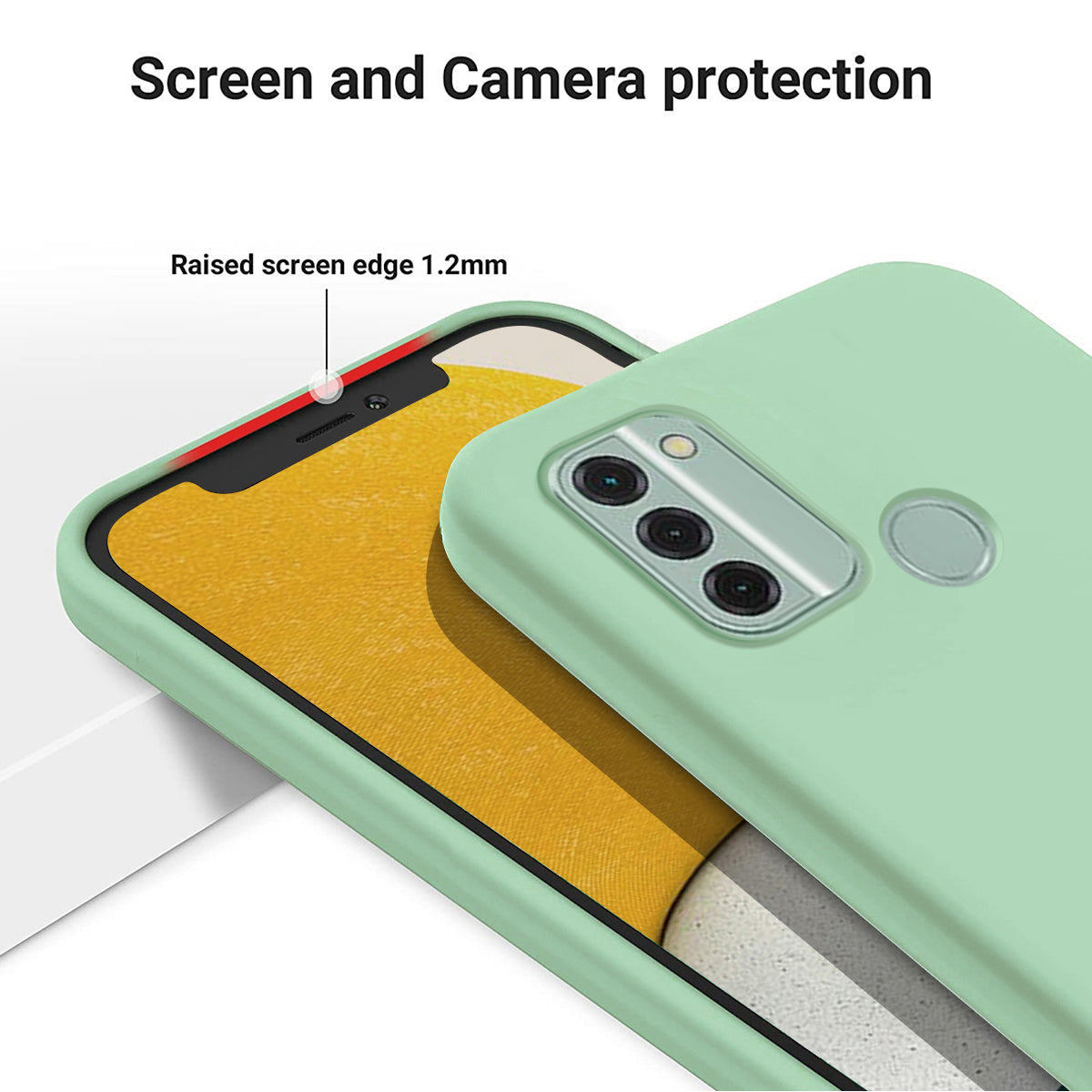 For Nokia C31 4G Liquid Silicone Smooth Back Cover Soft Lining Anti-scratch Phone Case