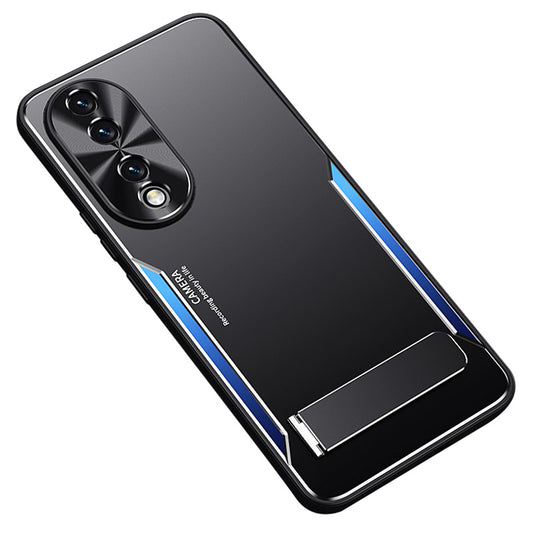 For Honor 90 TPU + Aluminium Alloy Phone Case Anti-drop Kickstand Cell Phone Back Cover