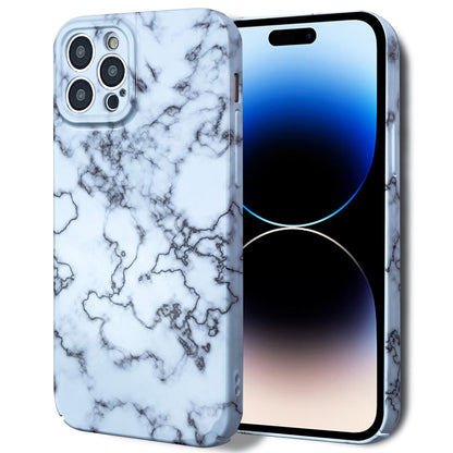 For iPhone 14 Pro Back Protector Marble Pattern Drop-proof Case Hard PC Phone Cover