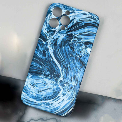 For iPhone 14 Pro Back Protector Marble Pattern Drop-proof Case Hard PC Phone Cover