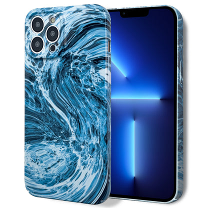 Drop-proof Case for iPhone 13 Pro Max 6.7 inch Back Protector Marble Pattern Hard PC Phone Cover