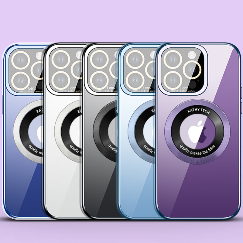 VOERO For iPhone 13 Pro Magnetic TPU Phone Cover Full Camera Protection Kickstand Electroplating Case