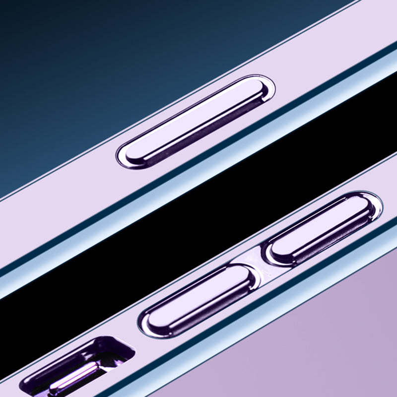 VOERO For iPhone 14 Pro Magnetic Phone Case Camera Lens Frame Kickstand Electroplating TPU Cover