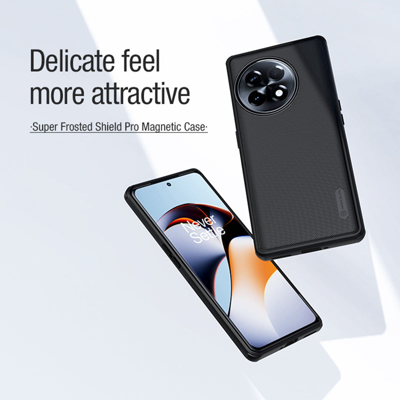 NILLKIN Frosted Shield Pro PC+TPU Phone Case for OnePlus Ace 2 5G / 11R 5G Matte Magnetic Cover Compatible with MagSafe