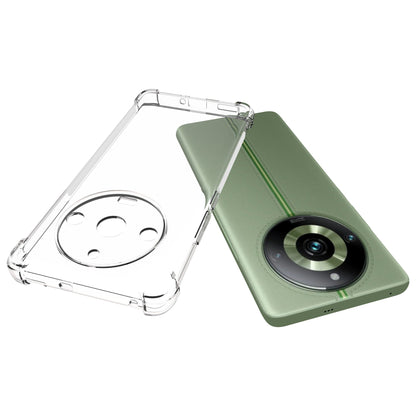 For Realme 11 Pro+ 5G Transparent Drop Resistant Cell Phone Cover Anti-Slip Phone TPU Case
