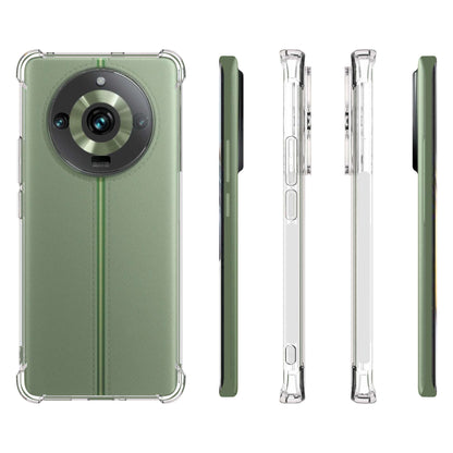 For Realme 11 Pro+ 5G Transparent Drop Resistant Cell Phone Cover Anti-Slip Phone TPU Case